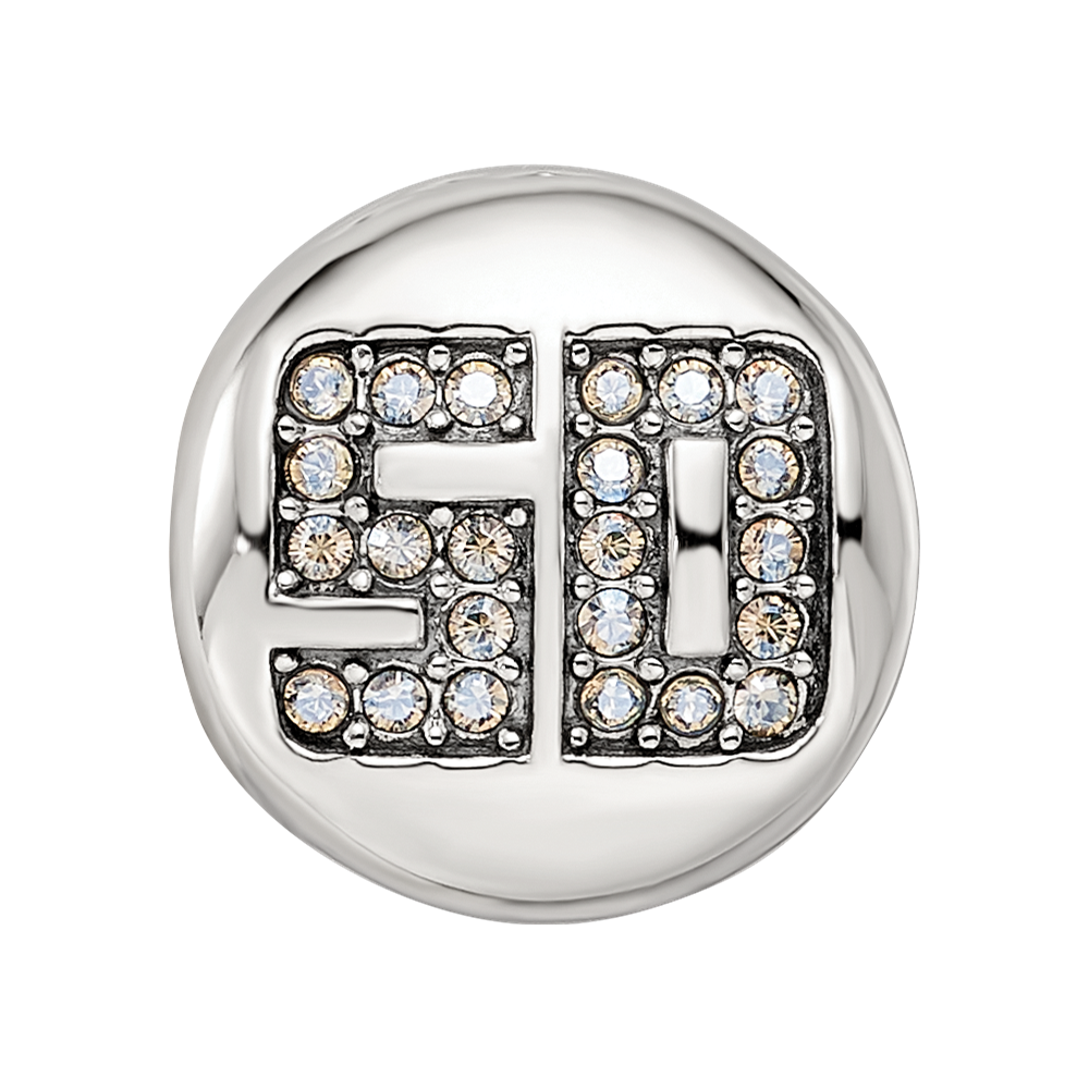 Sterling Silver Reflections Crystals Fantastic 50 Bead