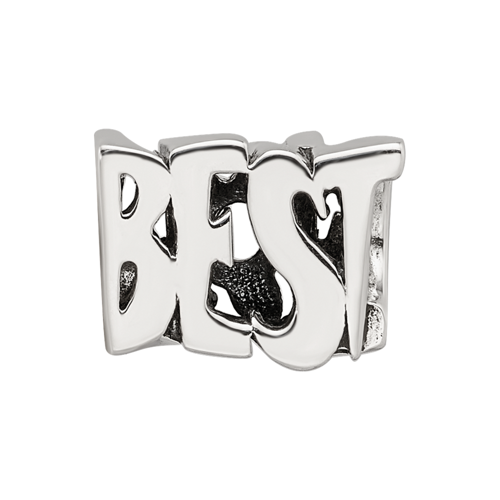 Sterling Silver Reflections Best Mom Two Sided Bead