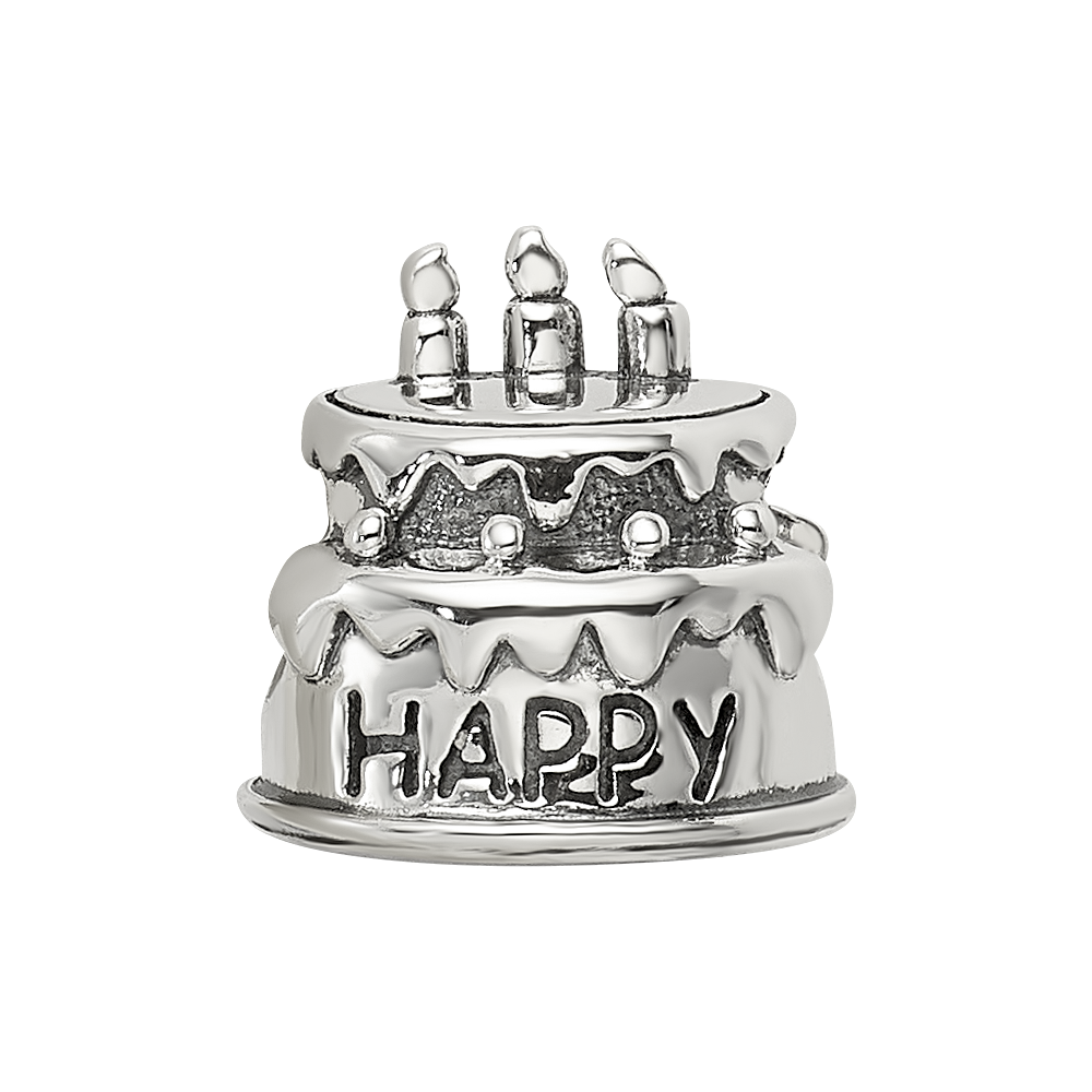 Sterling Silver Reflections Birthday Cake Bead
