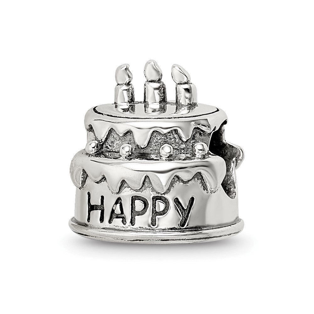 Sterling Silver Reflections Birthday Cake Bead