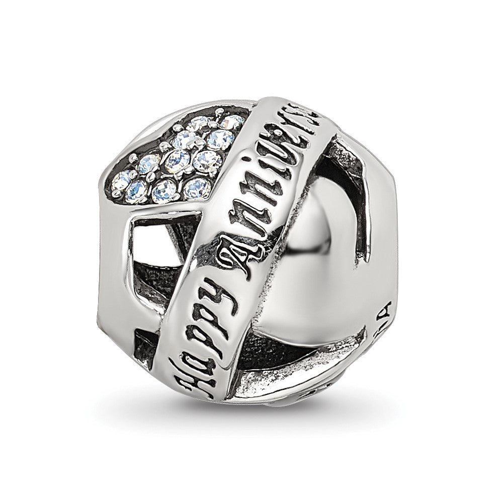 Sterling Silver Reflections Crystals Anniversary Bead