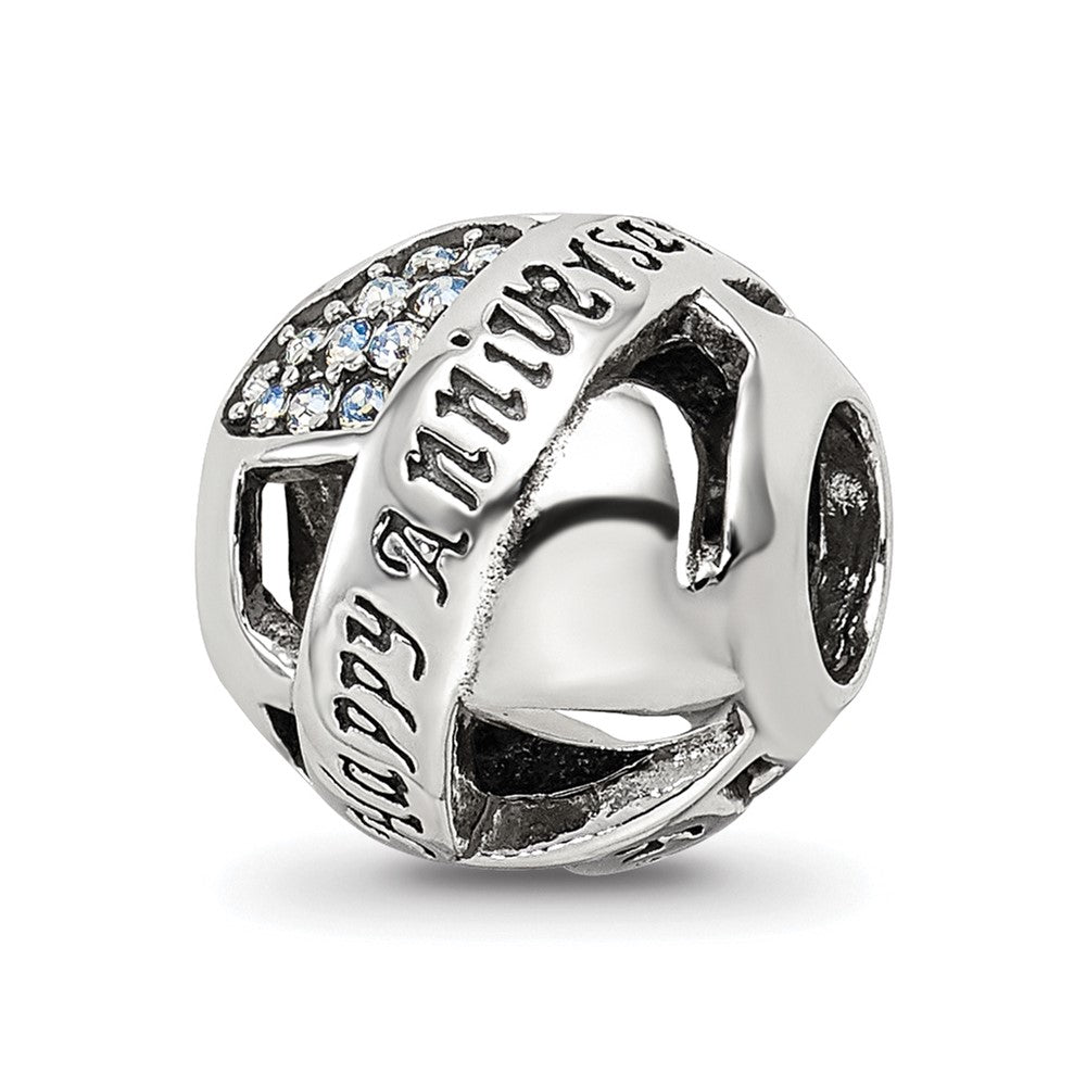 Sterling Silver Reflections Crystals Anniversary Bead