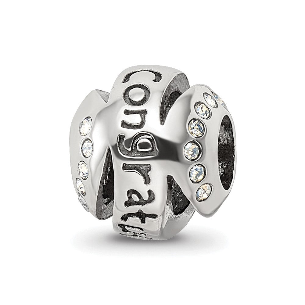 Sterling Silver Reflections Crytal Congratulations Bead