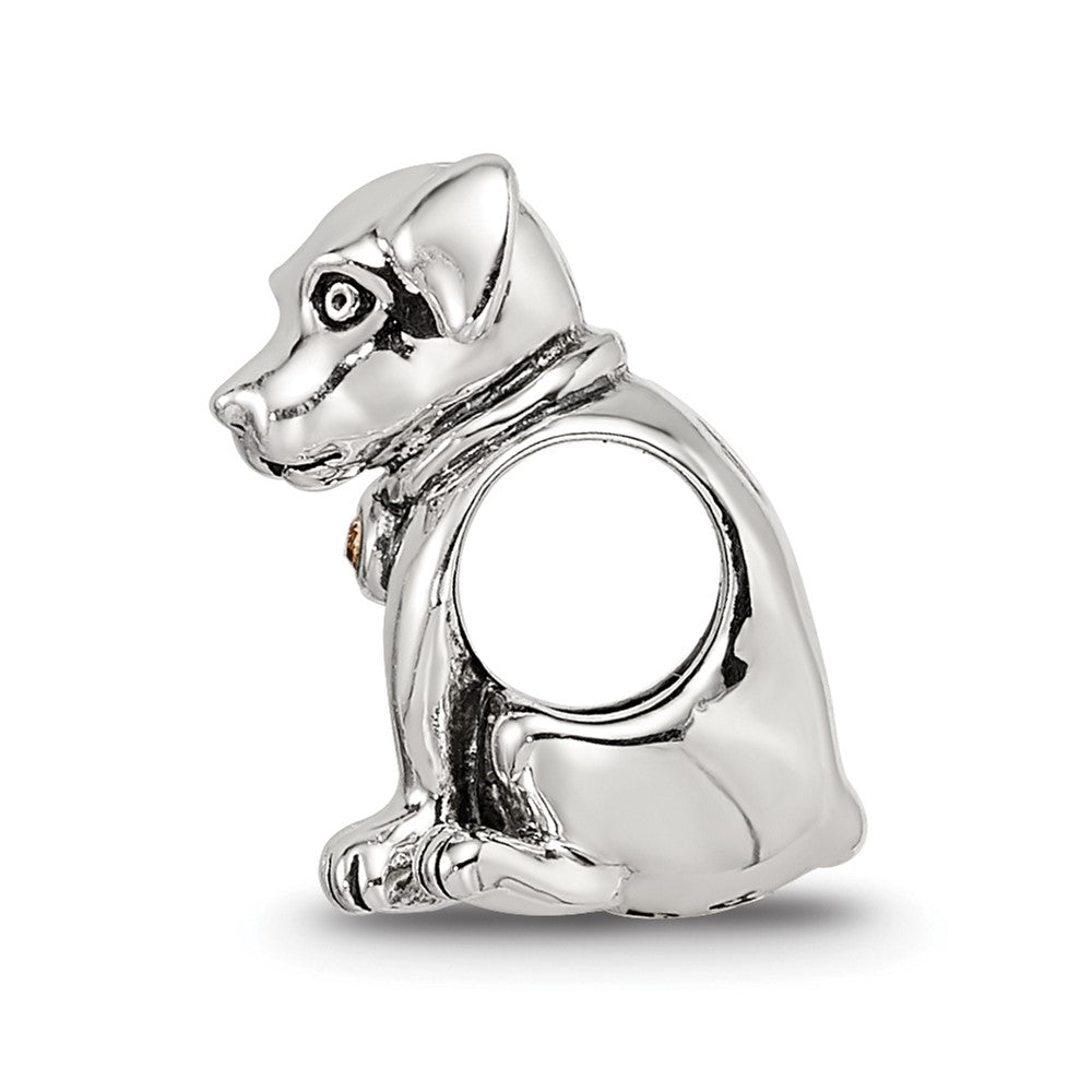 Sterling Silver Reflections Crystal Lab Puppy Bead