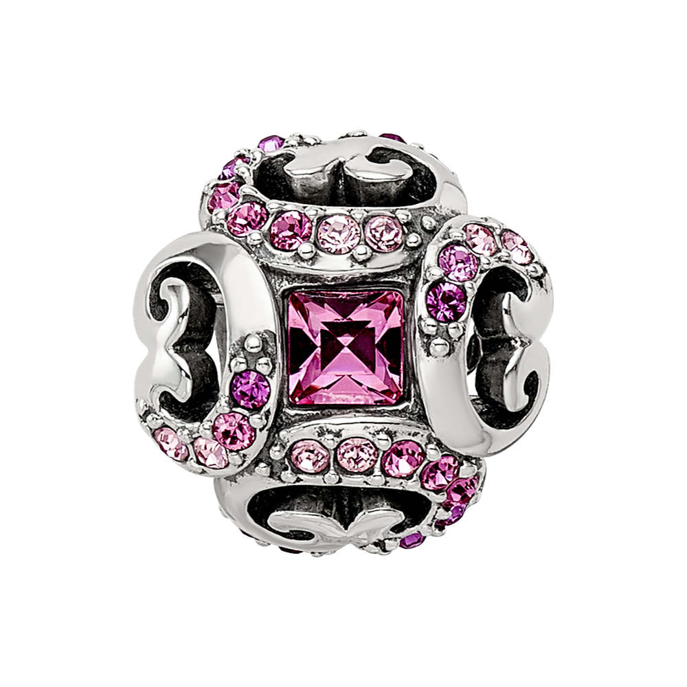 Sterling Silver Reflections with Crystals Renaissance Bead