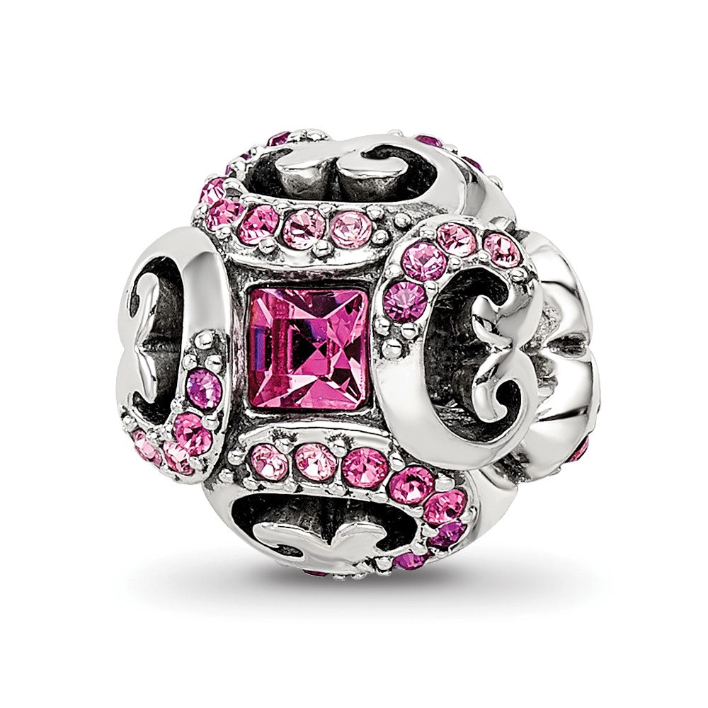 Sterling Silver Reflections with Crystals Renaissance Bead