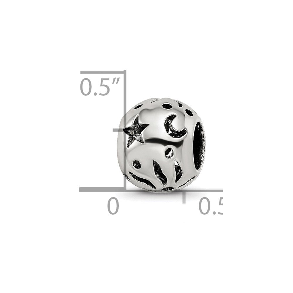 Sterling Silver Reflections Sun Moon Stars Bead
