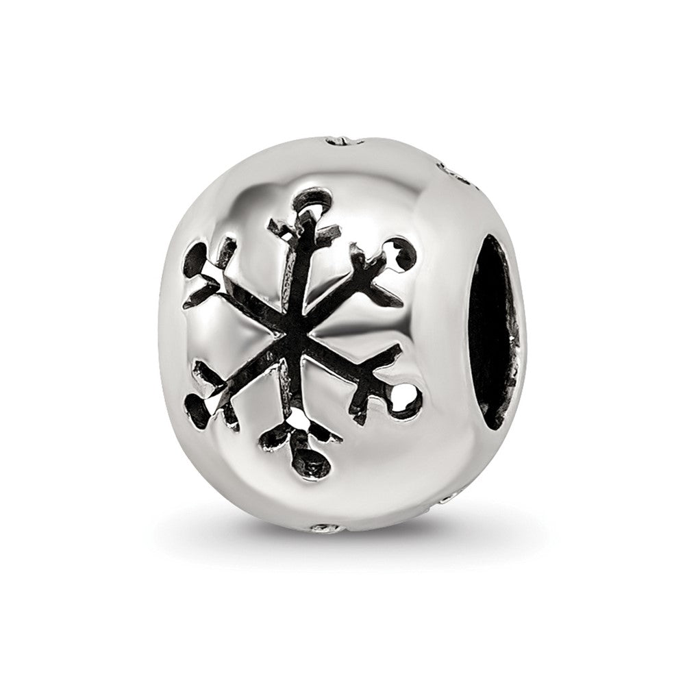 Sterling Silver Reflections Cutout Snowflake Bead