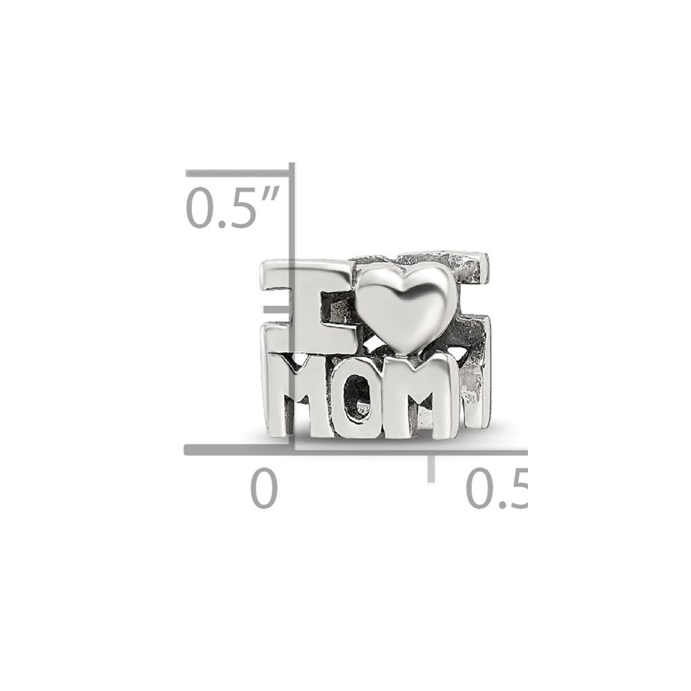 Sterling Silver Reflections I HEART MOM Bead