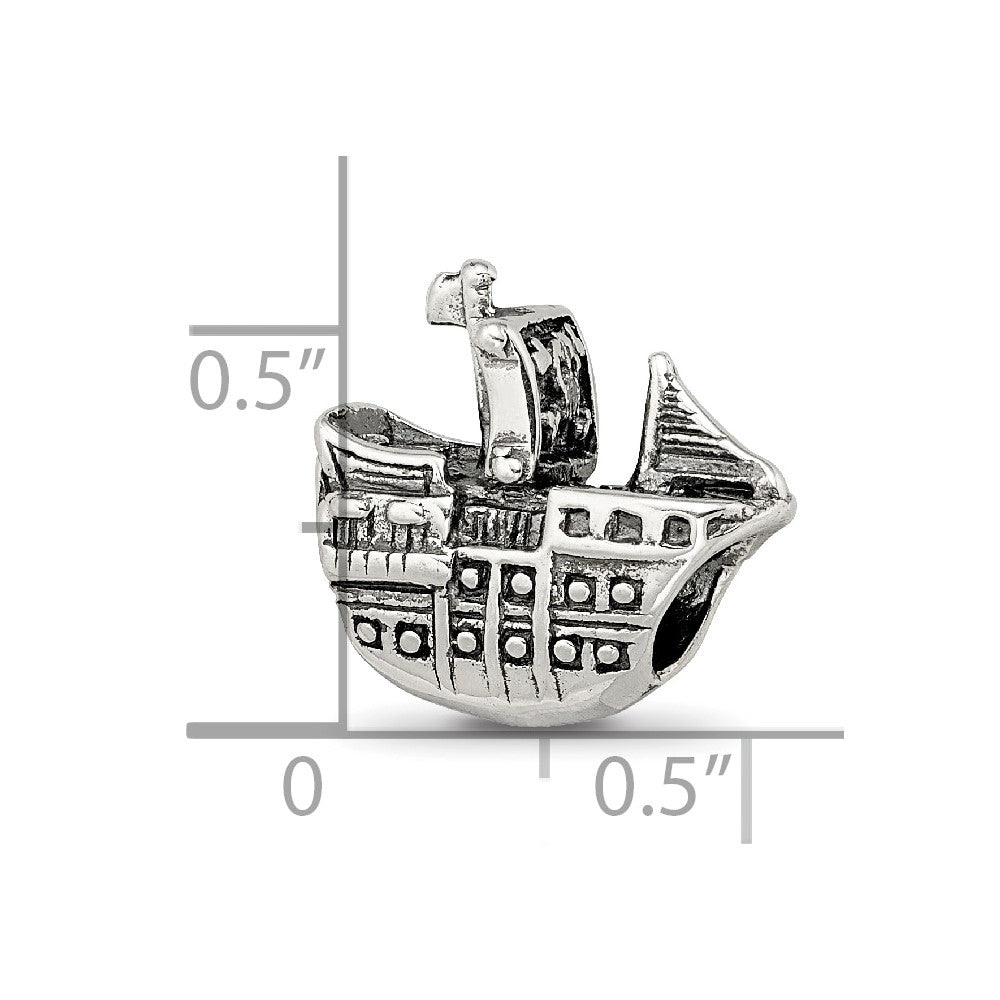Sterling Silver Reflections Pirate Ship Bead