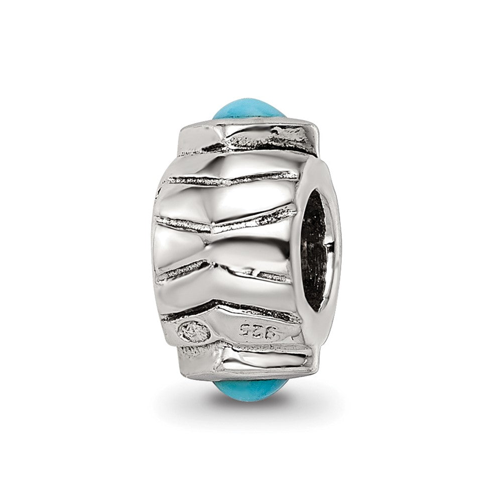 Sterling Silver Reflections Turquoise Bead