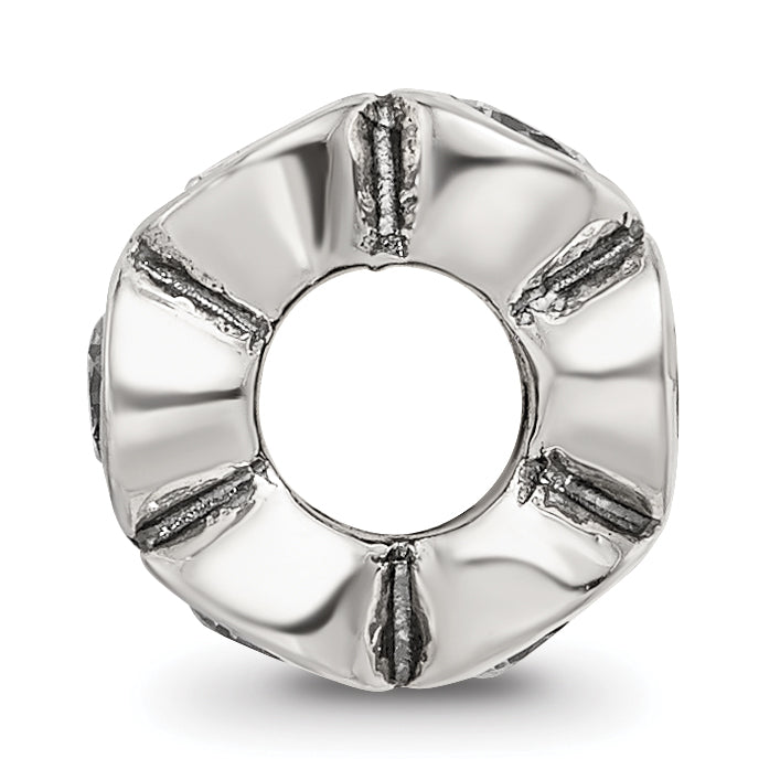 Sterling Silver Reflections CZ Bead Size: 10MM X 3.64MM