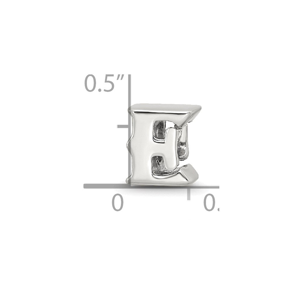 Sterling Silver Reflections Letter E Bead