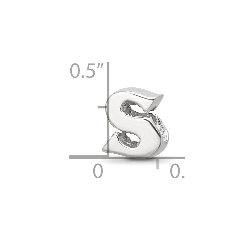 Sterling Silver Reflections Letter S Bead