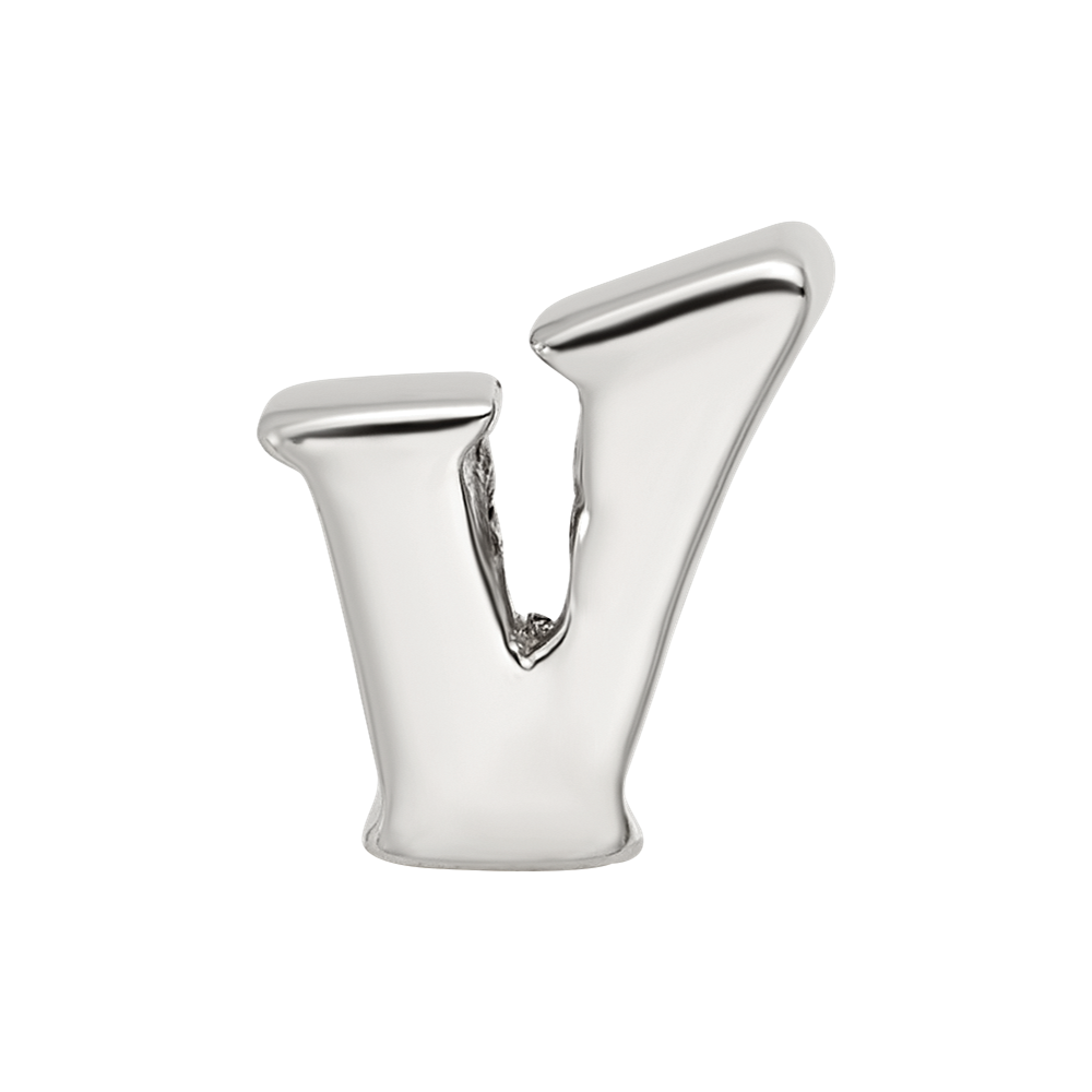 Sterling Silver Reflections Letter V Bead