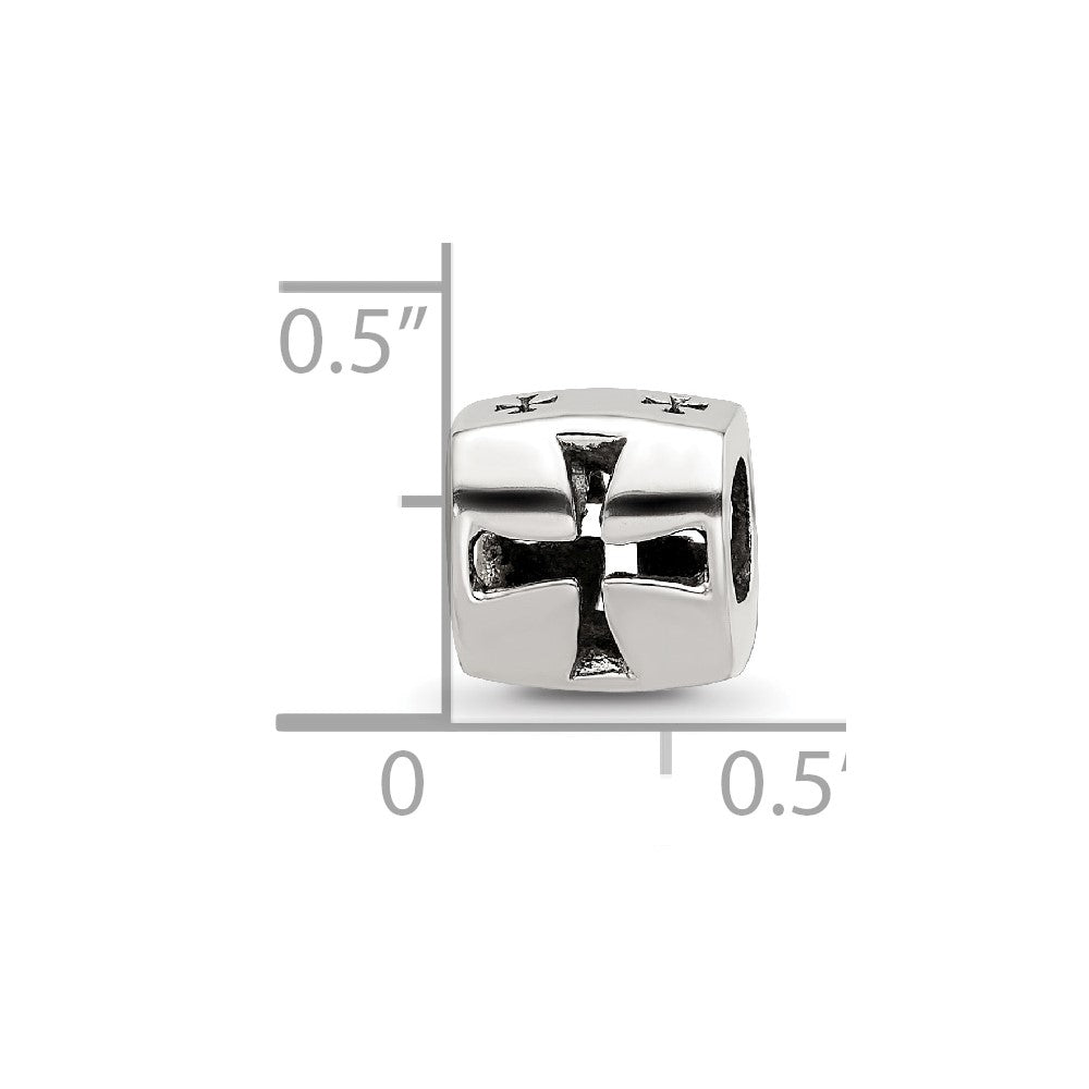 Sterling Silver Reflections Maltese Cross Bead
