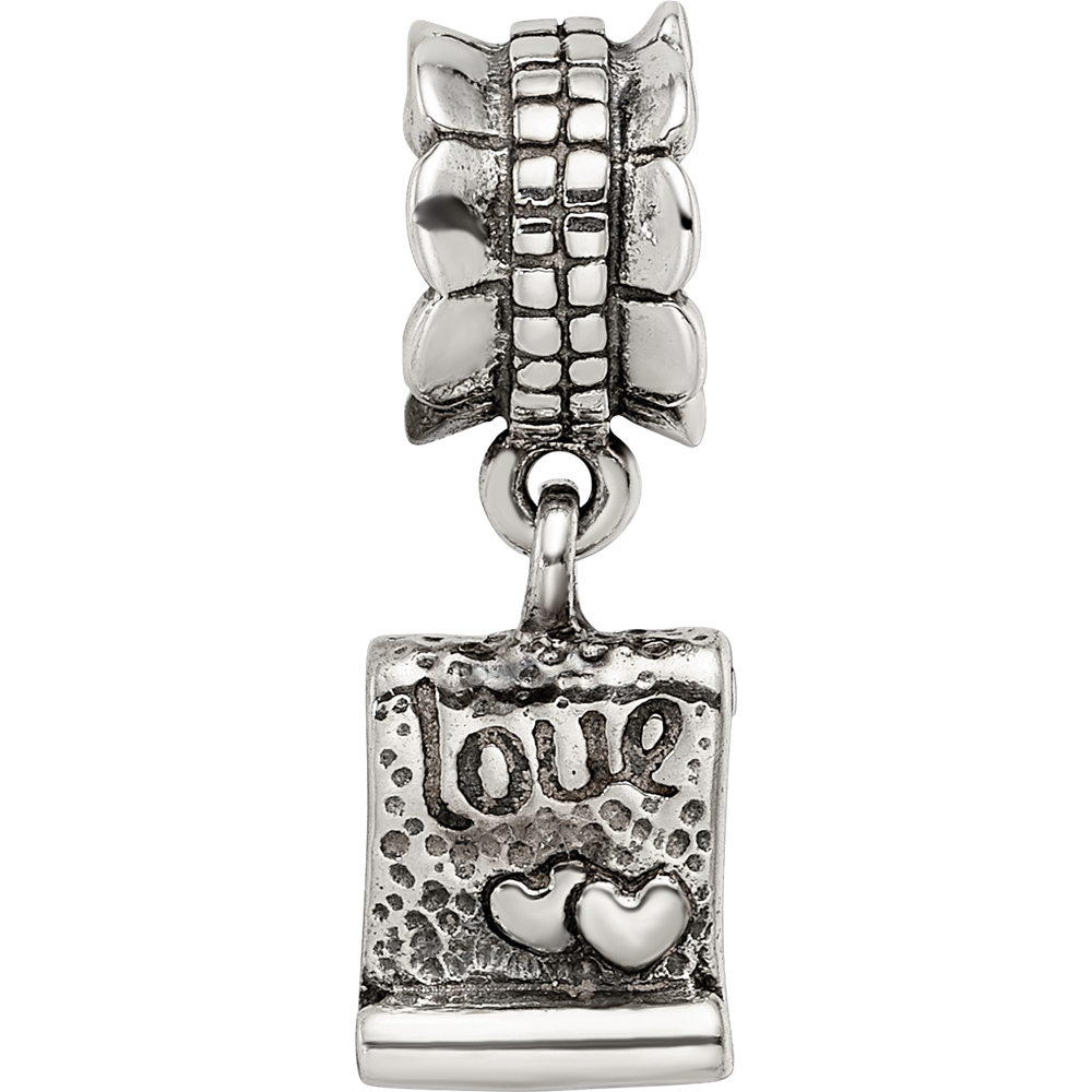 Sterling Silver Reflections Love Note Dangle Bead