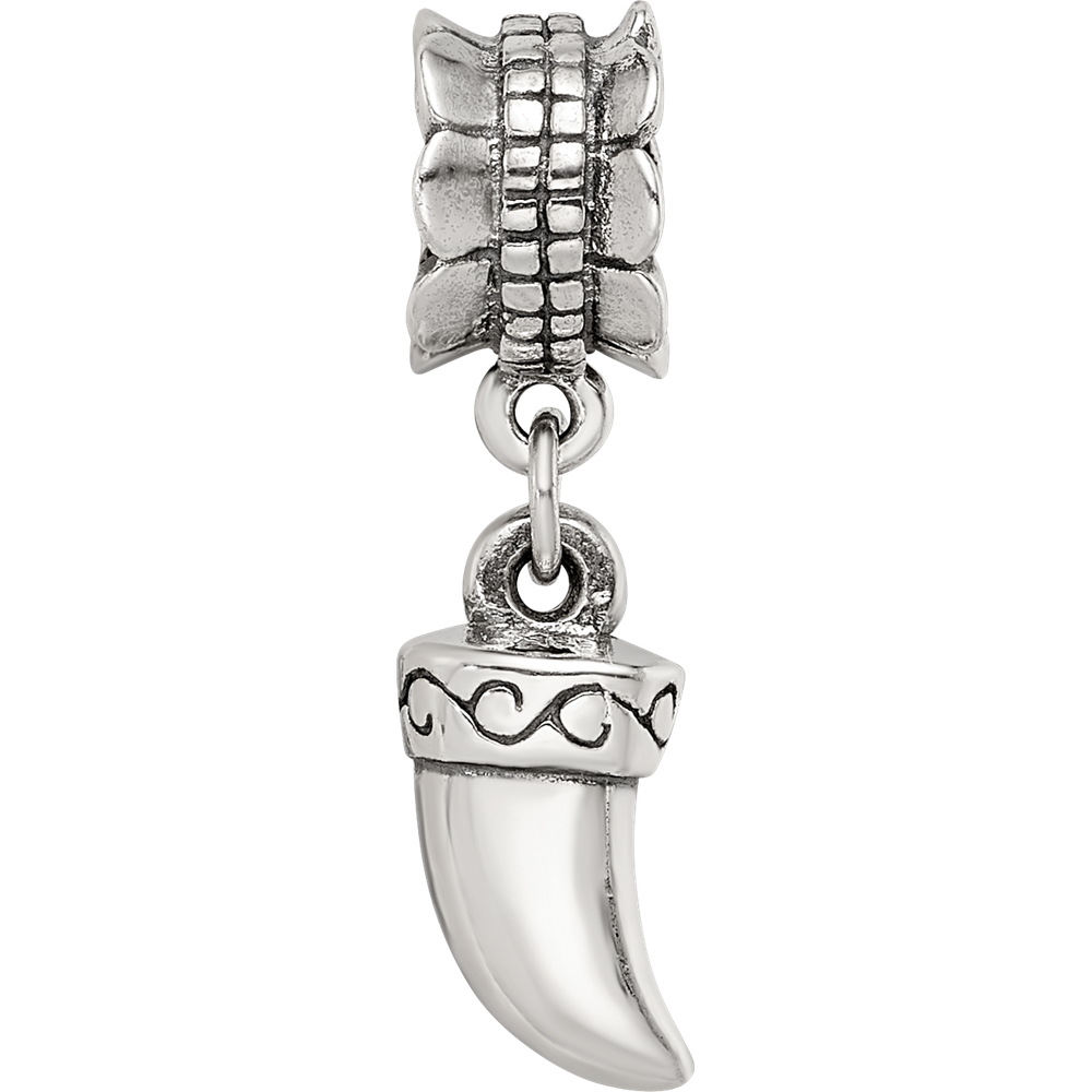 Sterling Silver Reflections Tiger Claw Dangle Bead