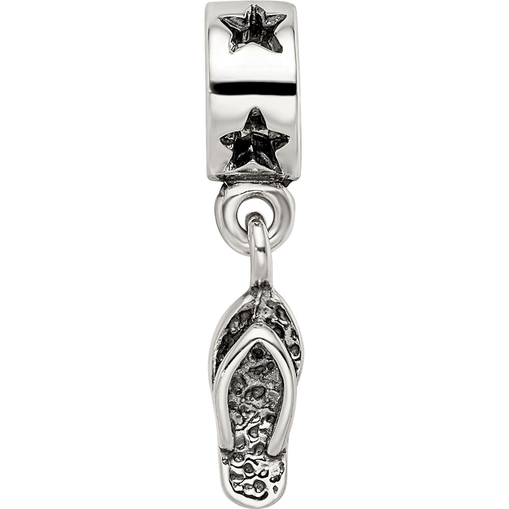Sterling Silver Reflections Flip Flop Dangle Bead