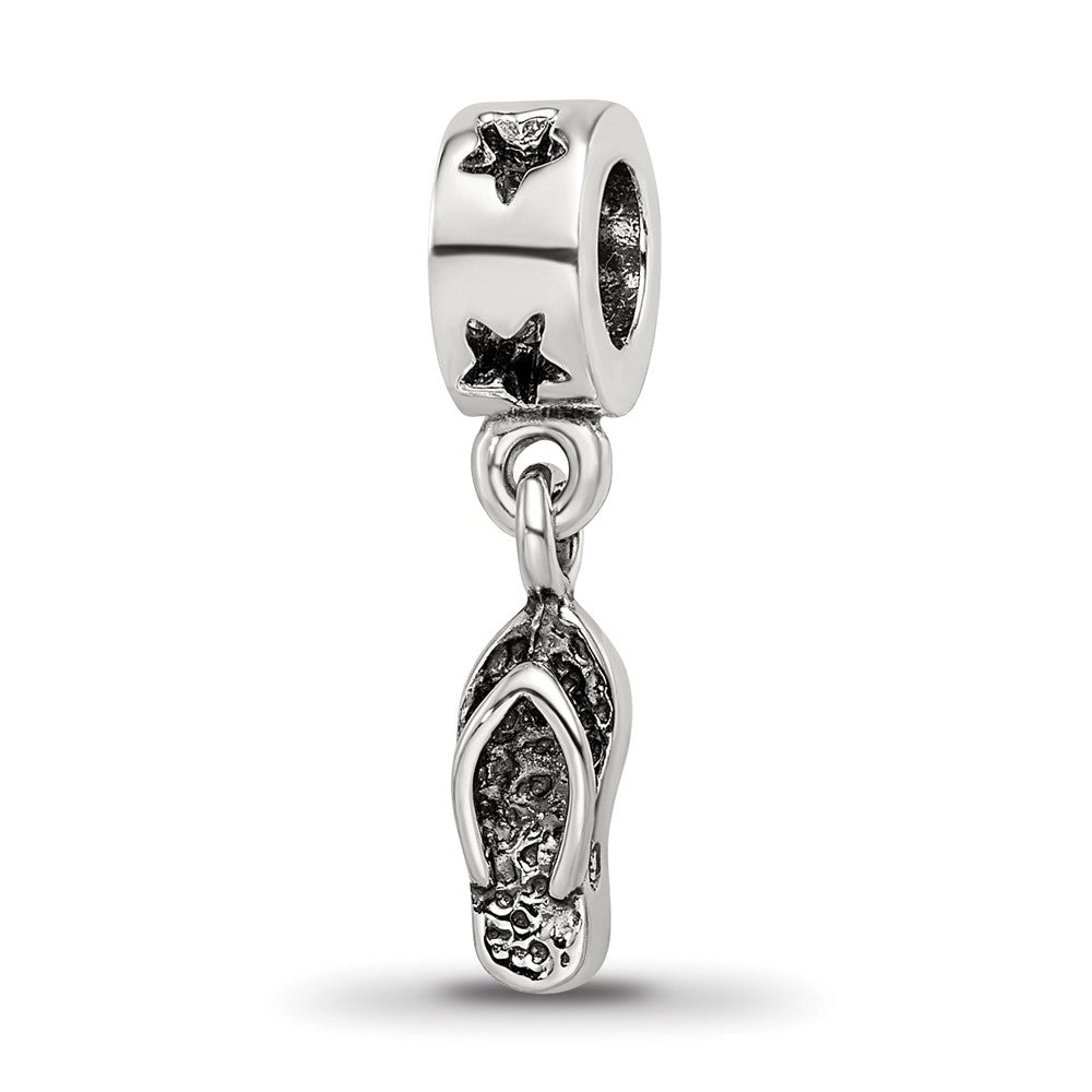 Sterling Silver Reflections Flip Flop Dangle Bead