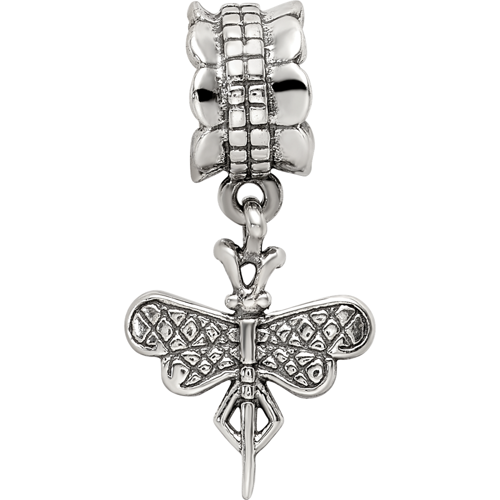Sterling Silver Reflections Dragonfly Dangle Bead