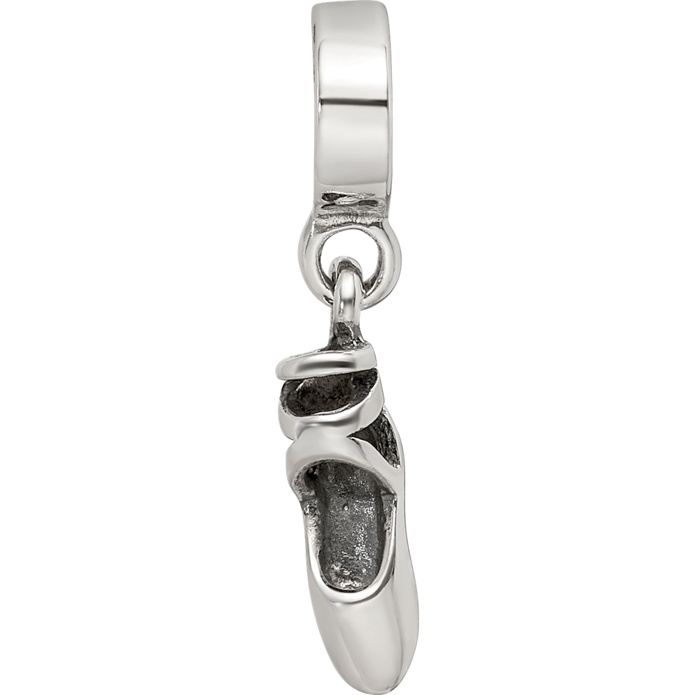 Sterling Silver Reflections Ballet Slipper Dangle Bead