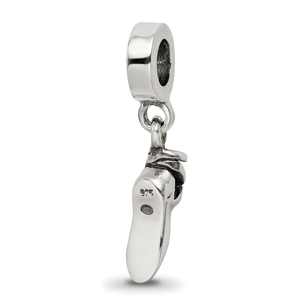 Sterling Silver Reflections Ballet Slipper Dangle Bead