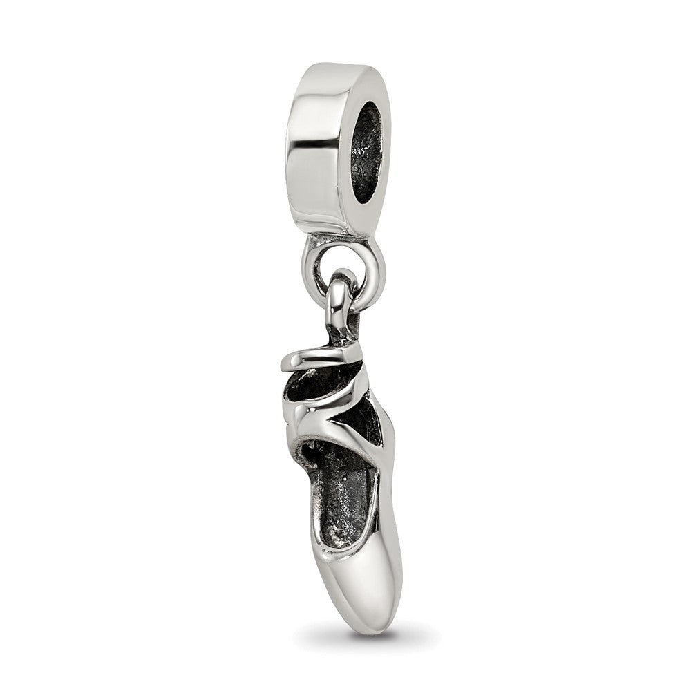 Sterling Silver Reflections Ballet Slipper Dangle Bead
