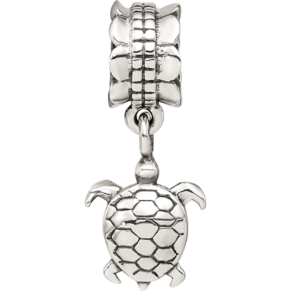 Sterling Silver Reflections Turtle Dangle Bead