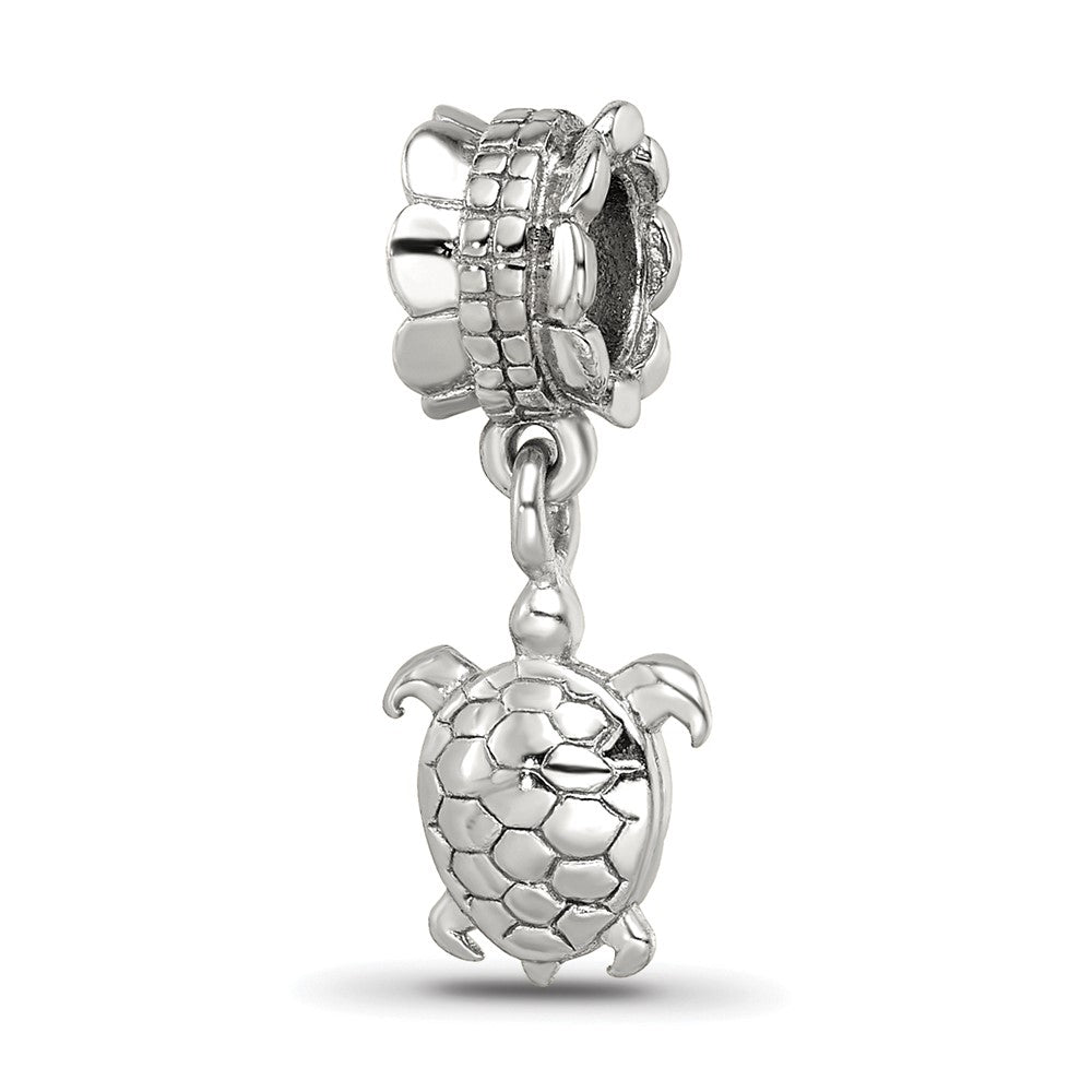 Sterling Silver Reflections Turtle Dangle Bead