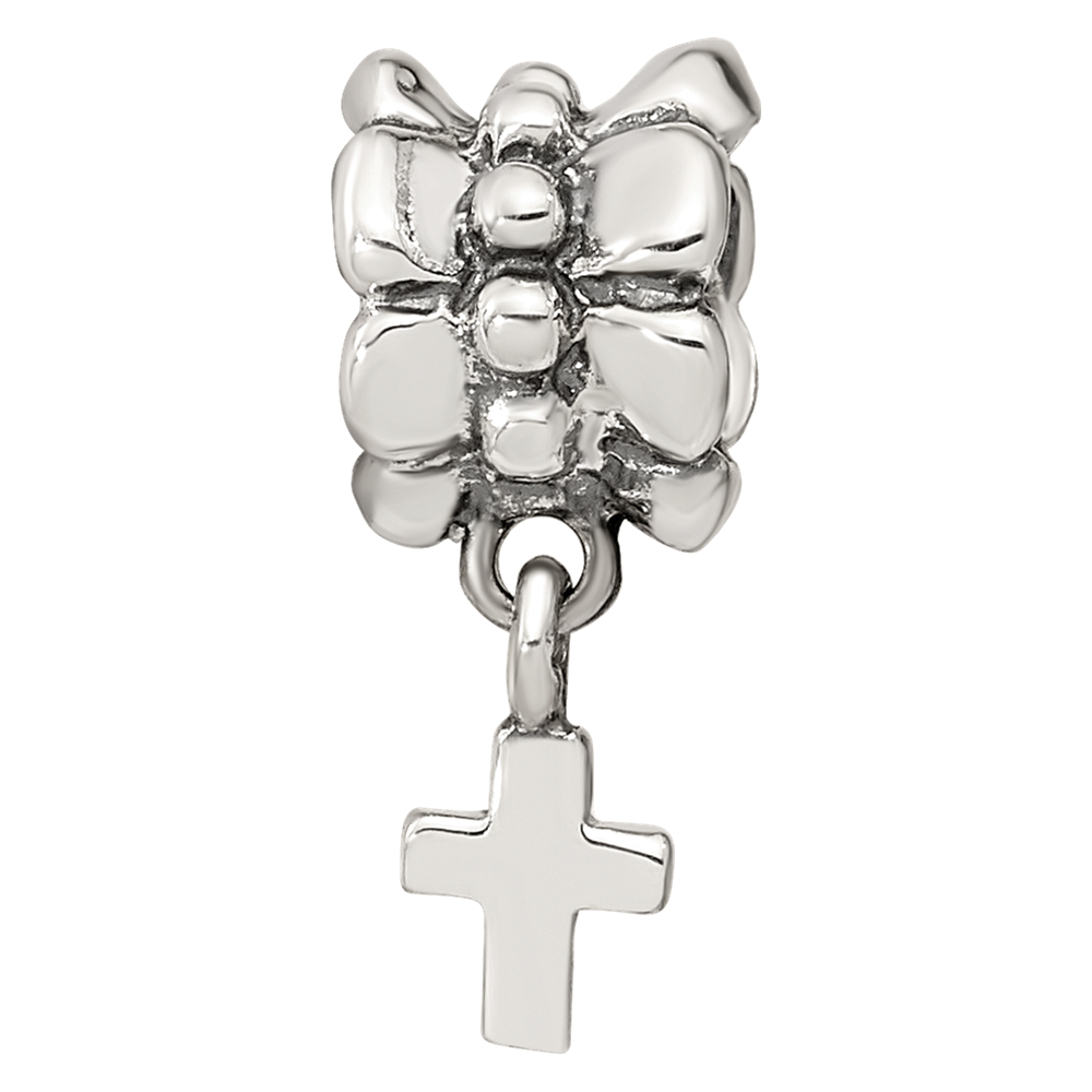 Sterling Silver Reflections Cross Dangle Bead