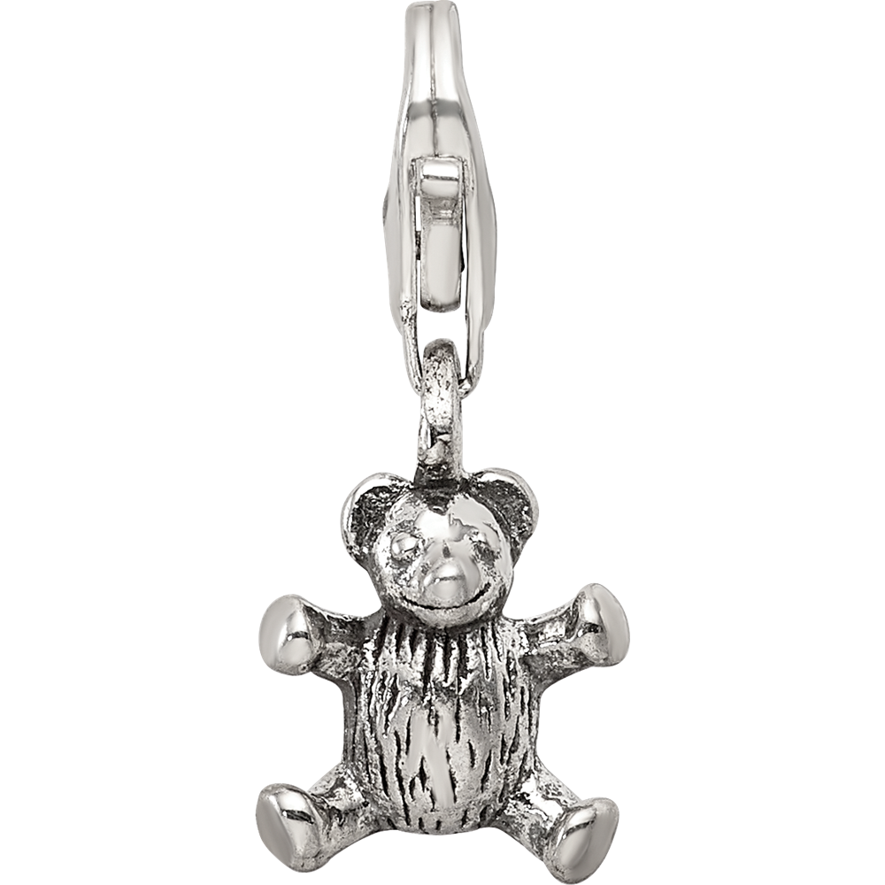Sterling Silver Reflections Teddy Bear Click-on for Bead