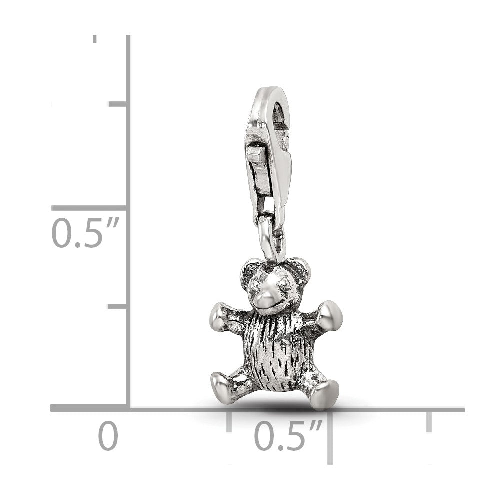Sterling Silver Reflections Teddy Bear Click-on for Bead