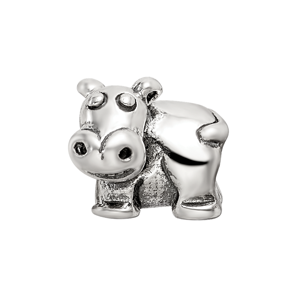 Sterling Silver Reflections Kids Hippo Bead