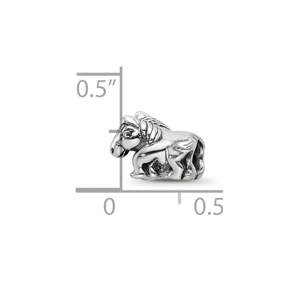 Sterling Silver Reflections Kids Horse Bead