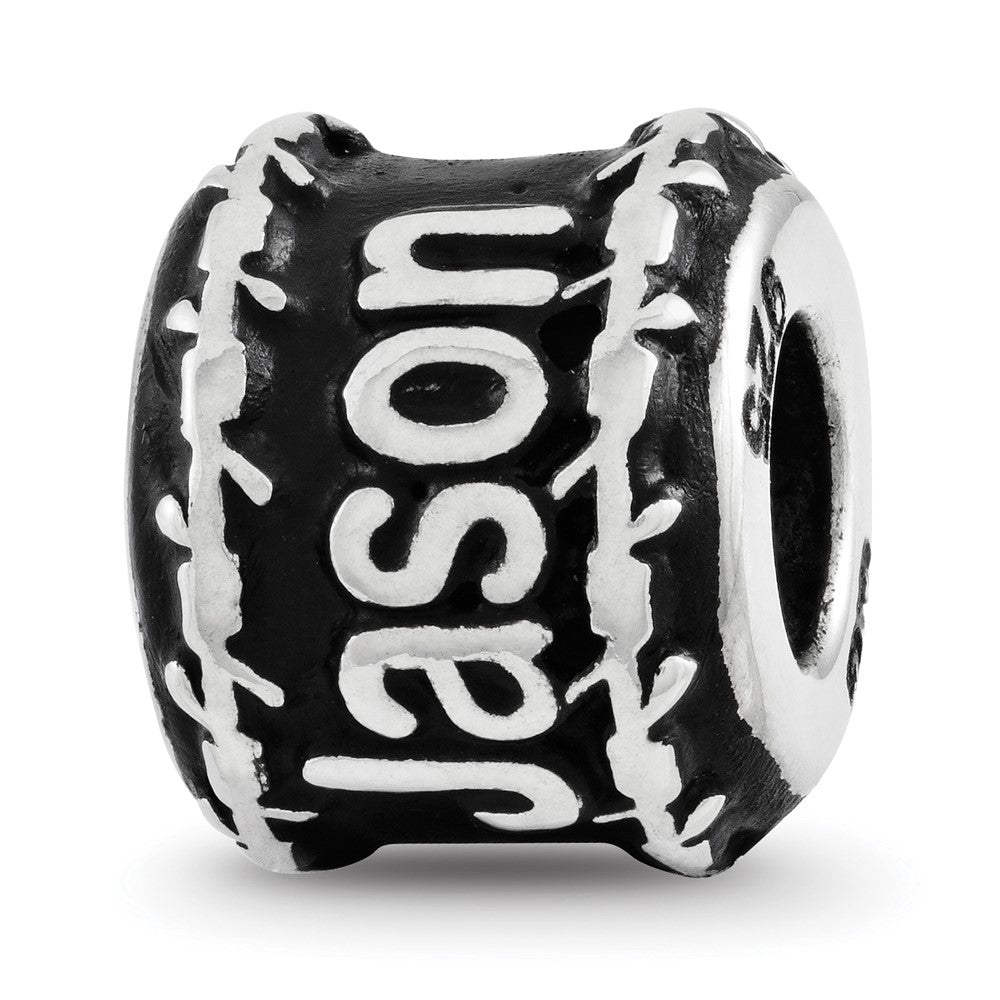 Sterling Silver Reflection Barbed Wire Boarder Personalized Bead