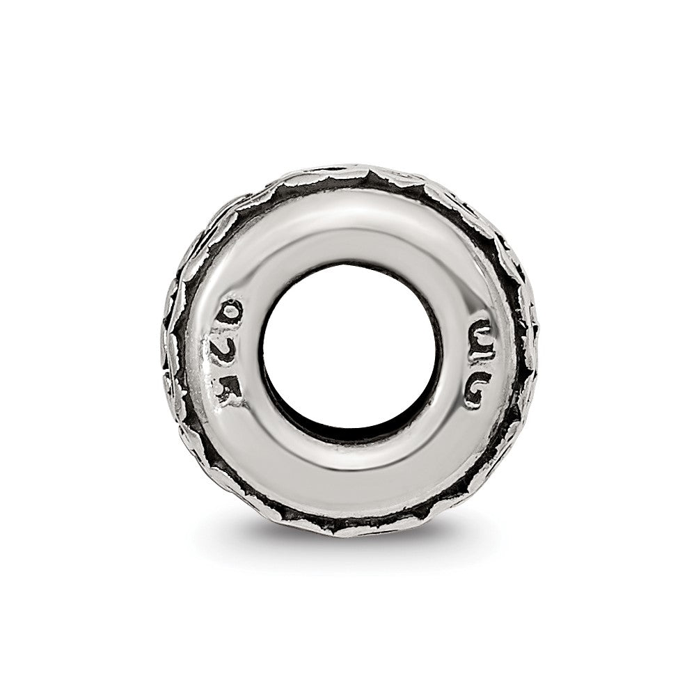 Sterling Silver Reflection Heart Boarder Personalized Bead