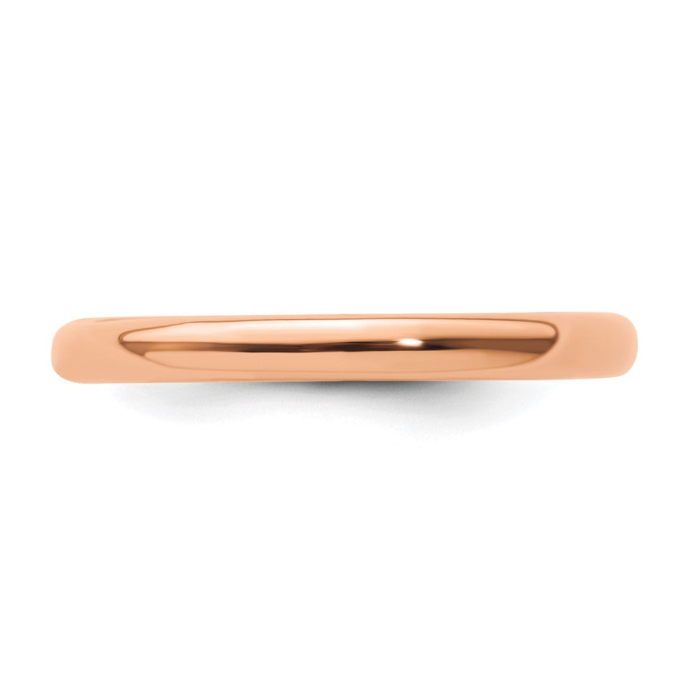 Sterling Silver Stackable Expressions Pink-plated Polished Ring
