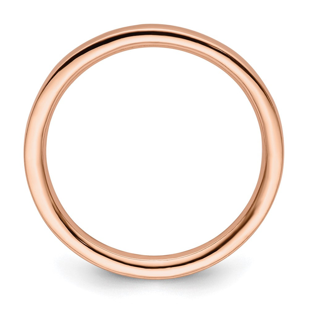 Sterling Silver Stackable Expressions Pink-plated Polished Ring