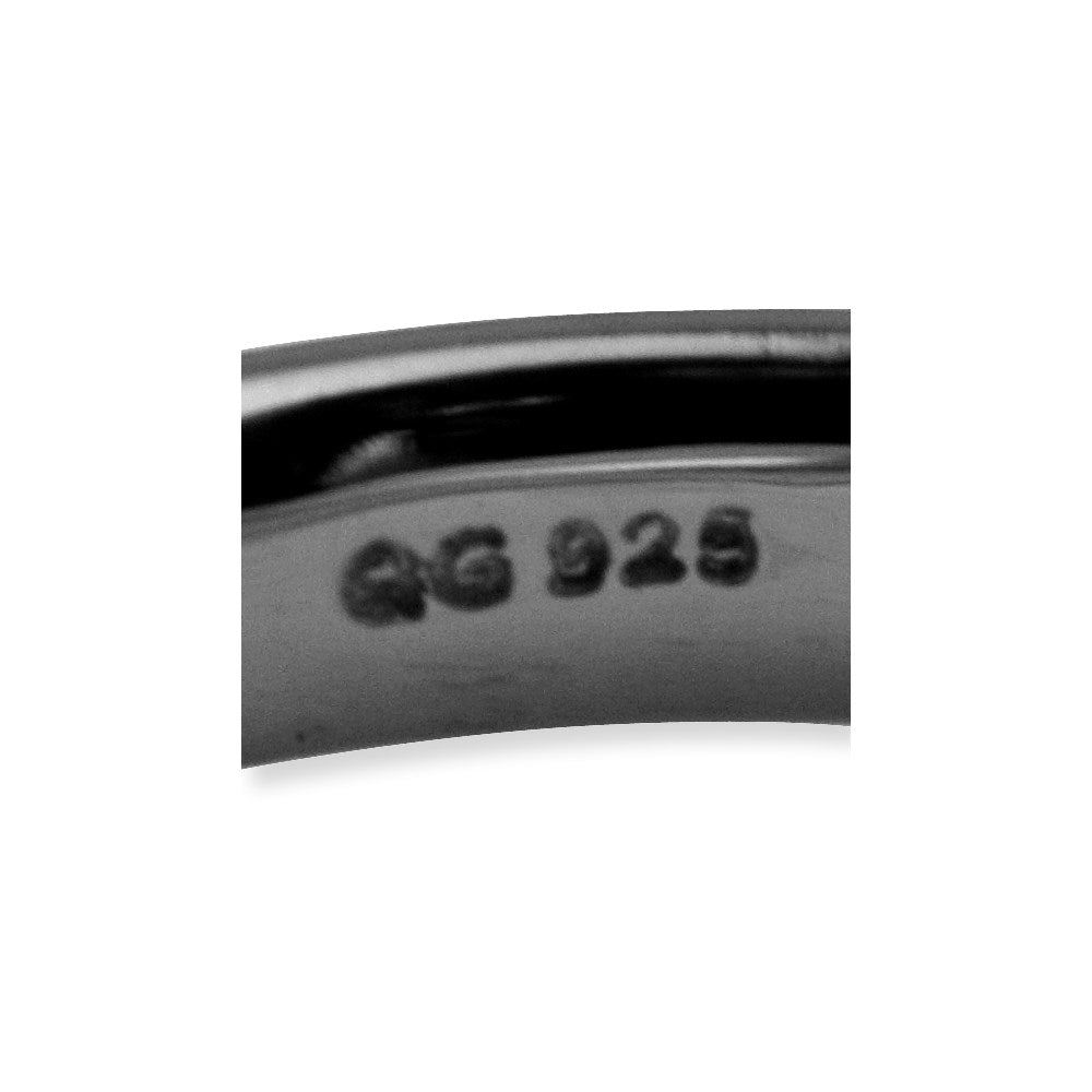 Sterling Silver Stackable Expressions Black-plated Satin Ring