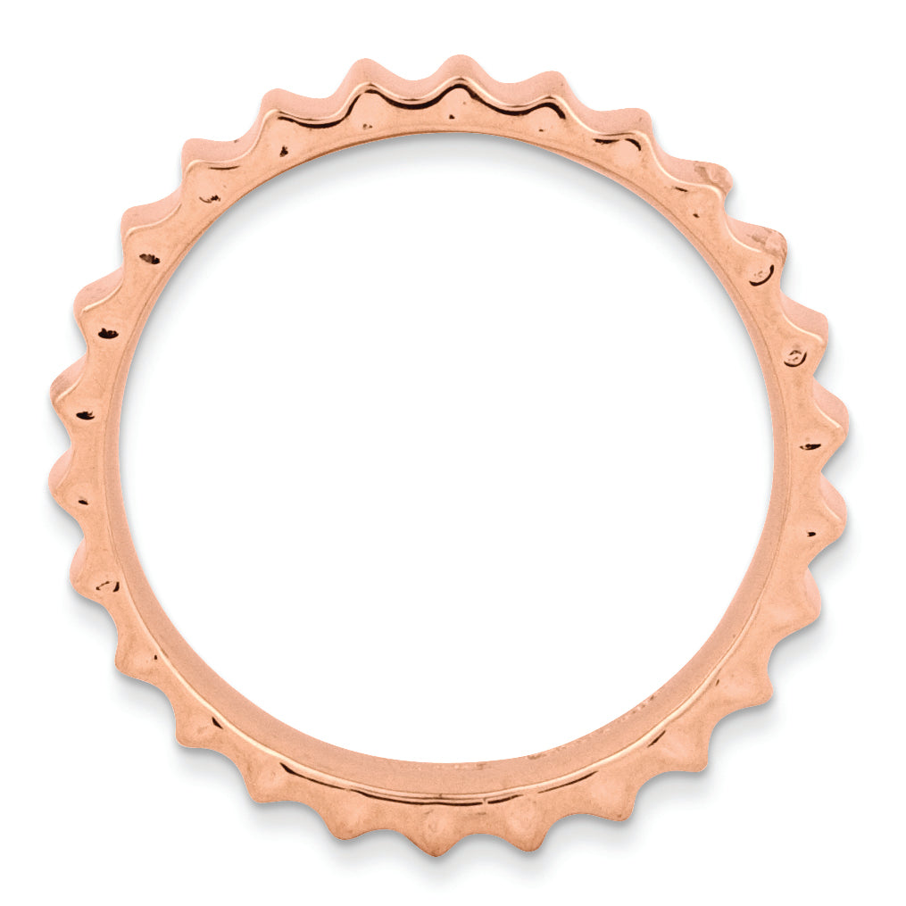 Sterling Silver Stackable Expressions Pink-plated Ring