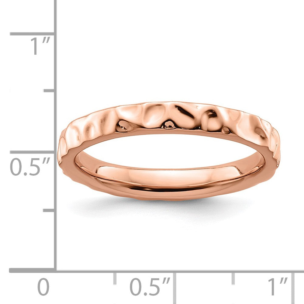 Sterling Silver Stackable Expressions Pink-plated Ring