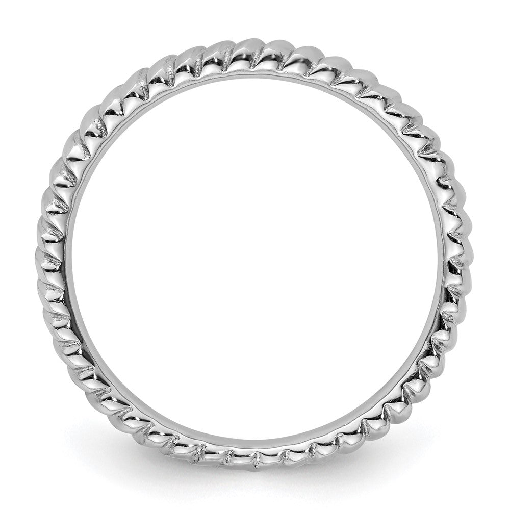 Sterling Silver Stackable Expressions Rhodium Ring