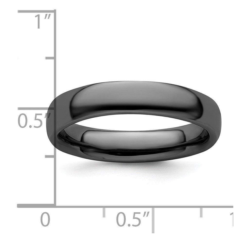 Sterling Silver Stackable Expressions Black-plated Polished Ring