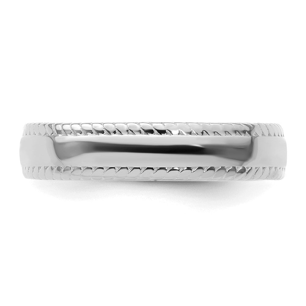 Sterling Silver Stackable Expressions Rhodium Ring