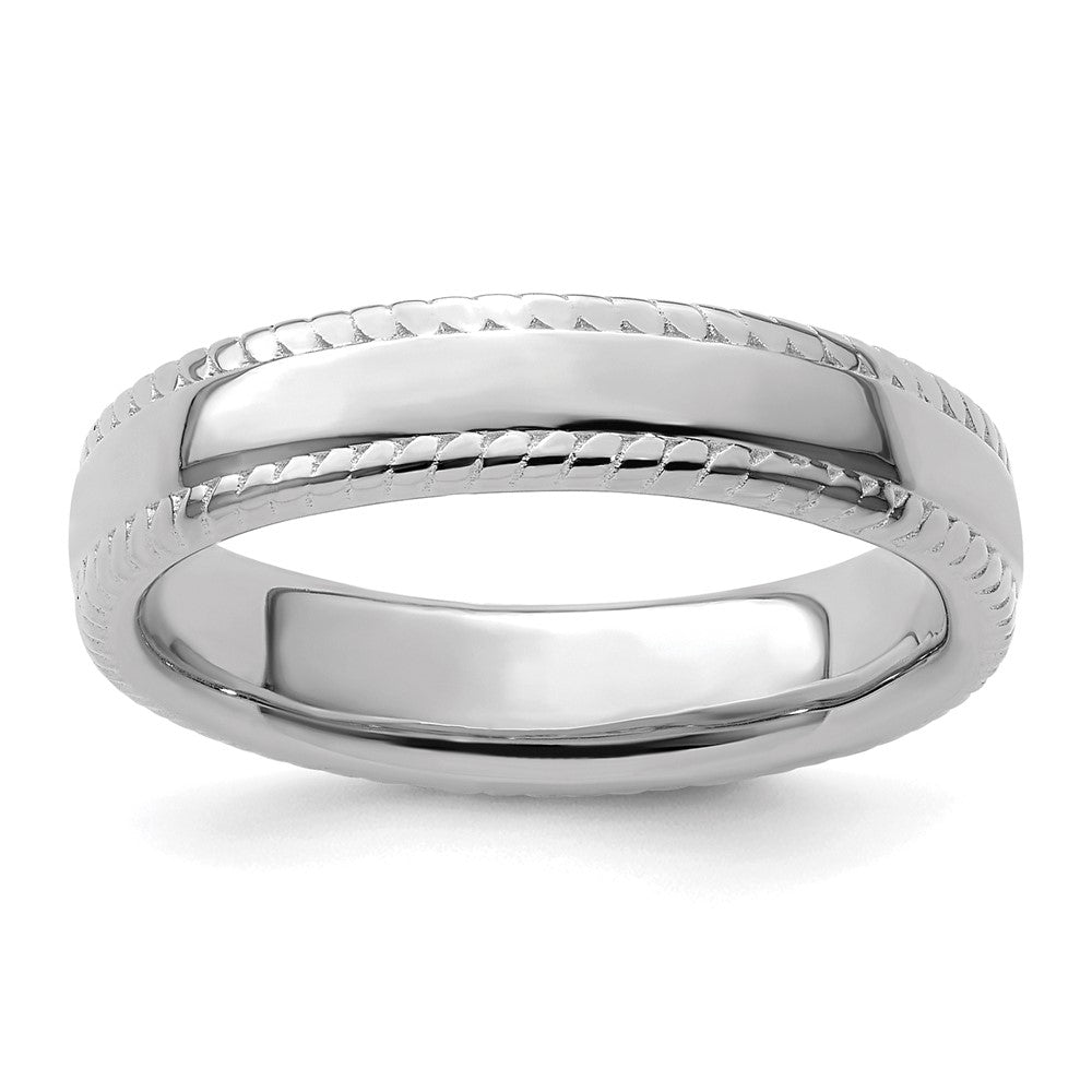 Sterling Silver Stackable Expressions Rhodium Ring