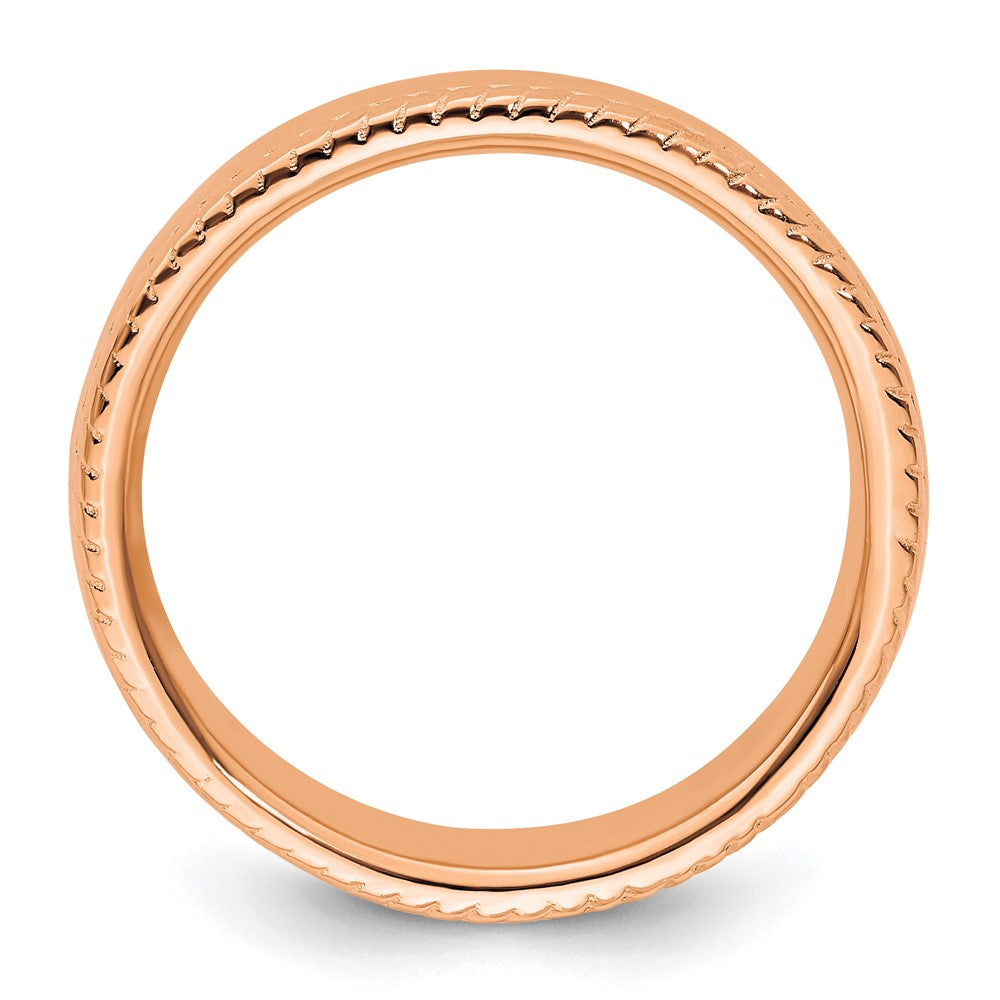 Sterling Silver Stackable Expressions Pink-plated Ring