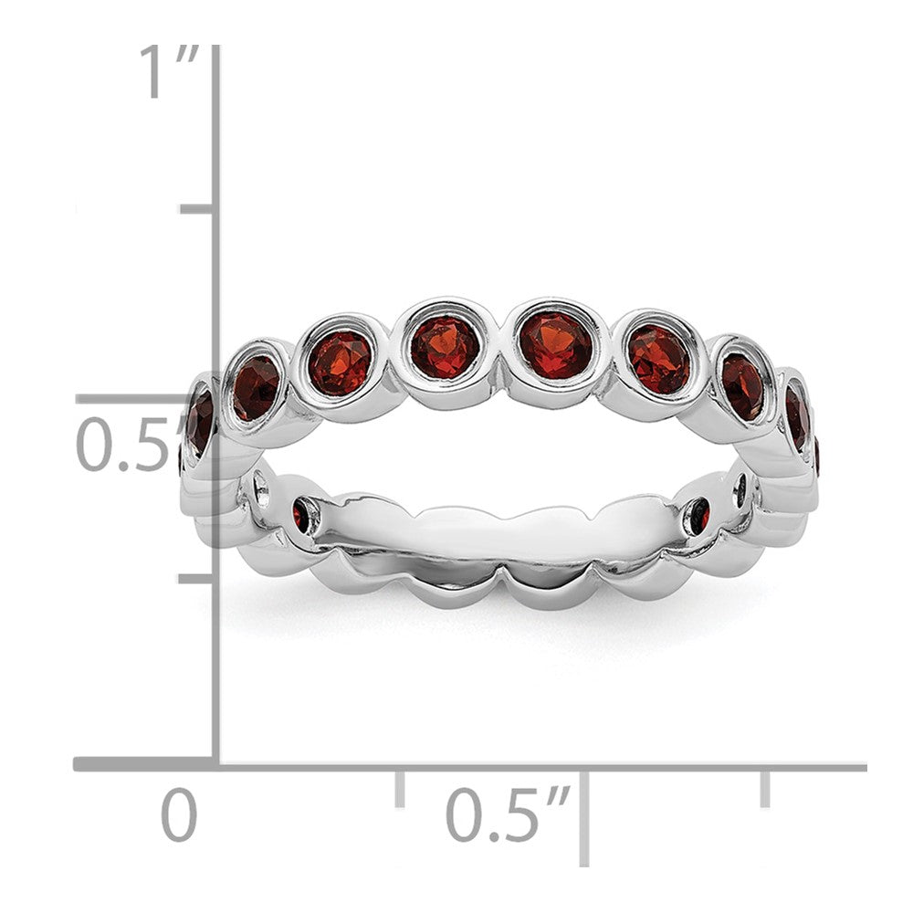 Sterling Silver Stackable Expressions Garnet Ring