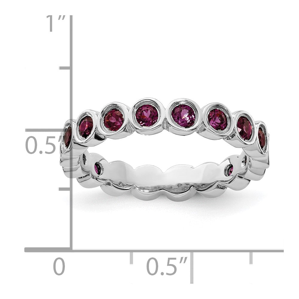Sterling Silver Stackable Expressions Rhodolite Garnet Ring