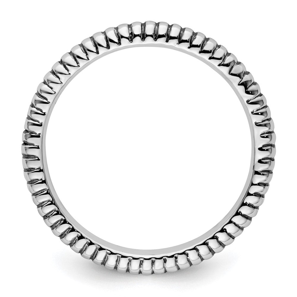 Sterling Silver Stackable Expressions Antiqued Ring